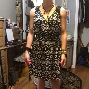 A black and white dress